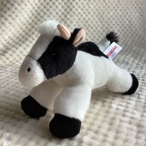 Aurora World Plush Cute Cow Black White Stuffed Animal Toy